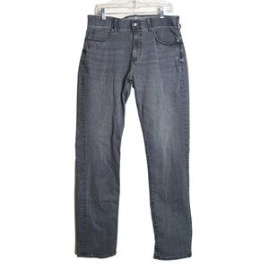 Lee Straight Taper Jeans Mens 34x34 Gray Midrise Extreme Flex Waistband Stretch